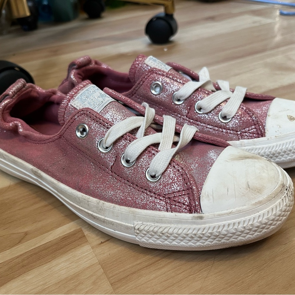 Converse Women’s Low-Top Sneakers in Sparkling Pink